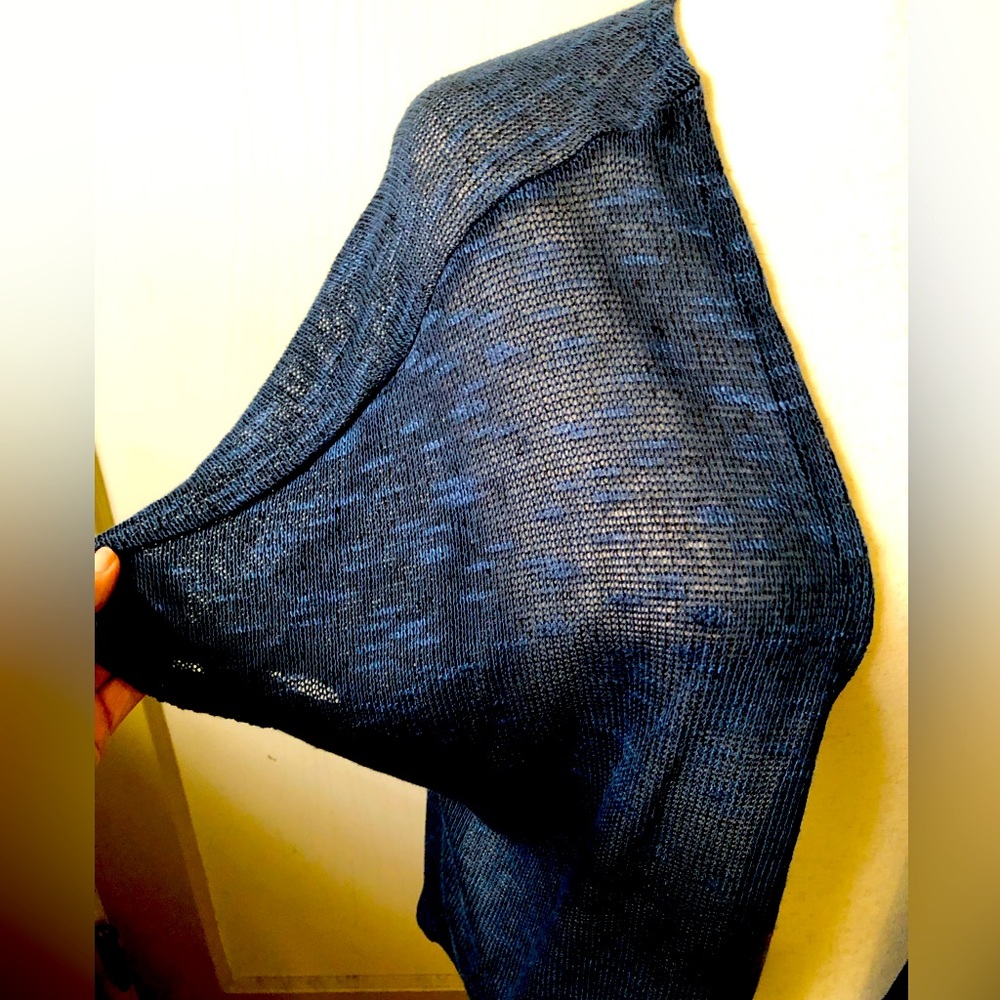Mudd Navy Open-Front Women's Sweater Cardigan - Picture 8 of 10